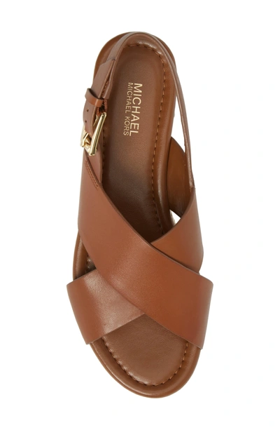 Shop Michael Michael Kors Jodi Platform Sandal In Luggage