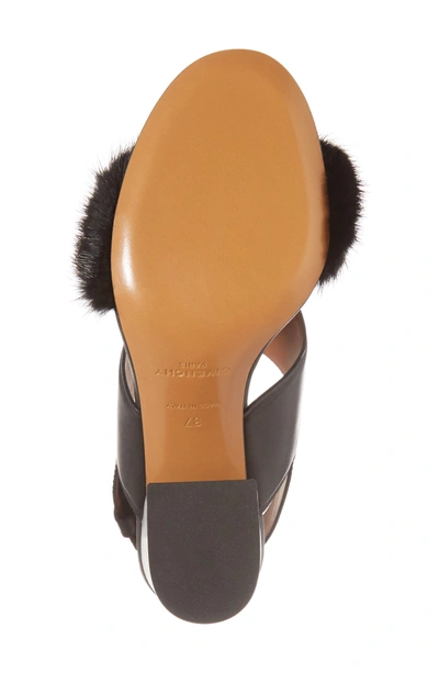 Shop Givenchy Genuine Mink Flared Heel Sandal In Black