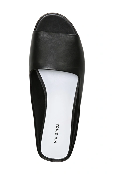 Via Spiga Women s Hana Leather Slide Sandals In Black Patent