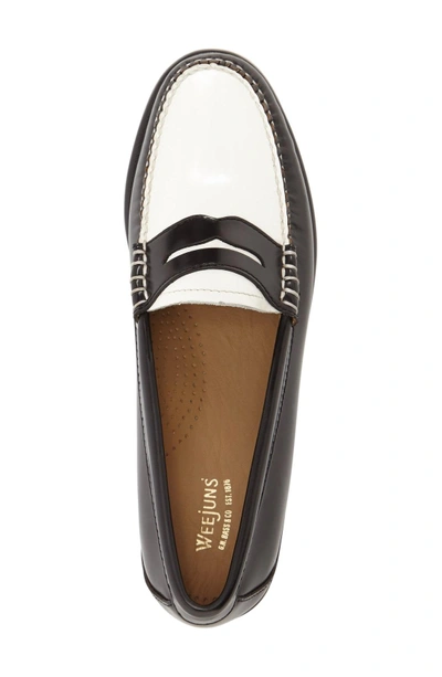 Shop G.h. Bass & Co. 'whitney' Loafer In Black/ White Leather