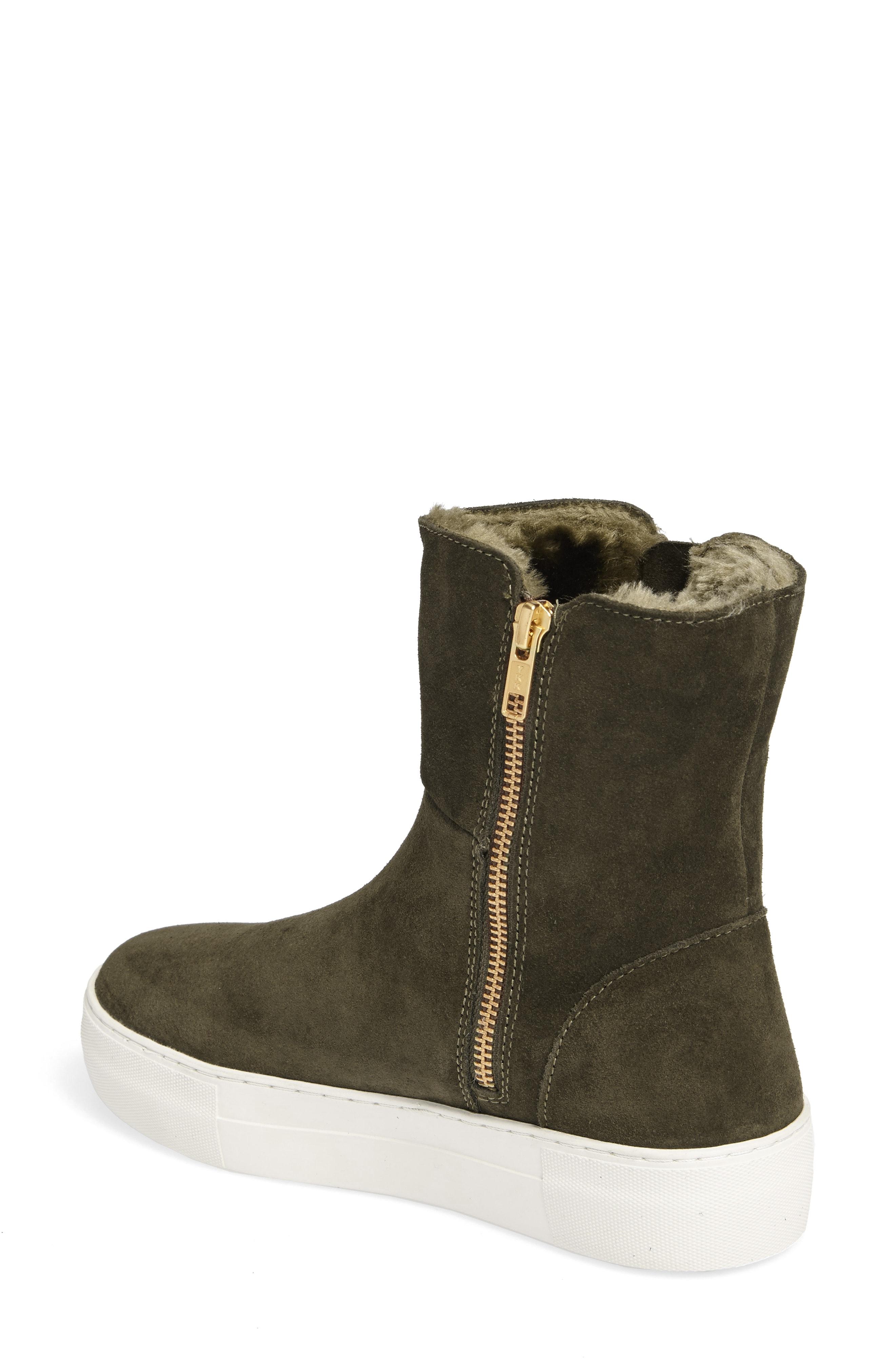 jslides allie faux fur