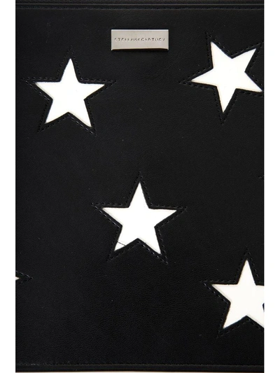 Shop Stella Mccartney Stars Black Faux Leather Clutch