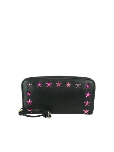 Shop Jimmy Choo Filipa Wallet In Black-cerise Mix