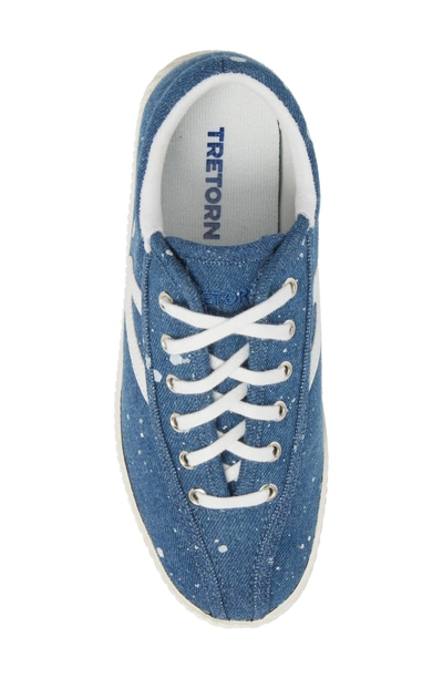 Shop Tretorn Nylite Plus Sneaker In Blue Fabric