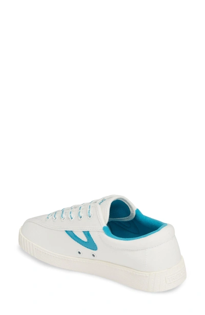 Shop Tretorn Nylite Plus Sneaker In Vintage White/ Neon Teal