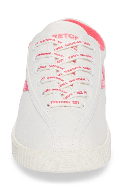 Shop Tretorn Nylite Plus Sneaker In Vintage White/ Neon Fuchsia