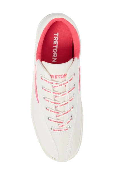 Shop Tretorn Nylite Plus Sneaker In Vintage White/ Neon Fuchsia