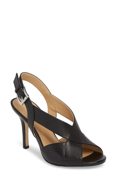 Shop Michael Michael Kors Becky Slingback Sandal In Black Leather