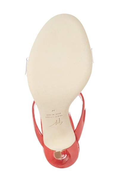 Shop Giuseppe Zanotti Strappy Sandal In Gloss Red