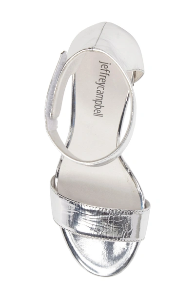 Shop Jeffrey Campbell 'lindsay' Ankle Strap Sandal In Silver