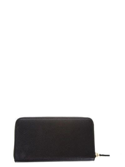 Shop Ferragamo Gancini Leather Continental Wallet In Black