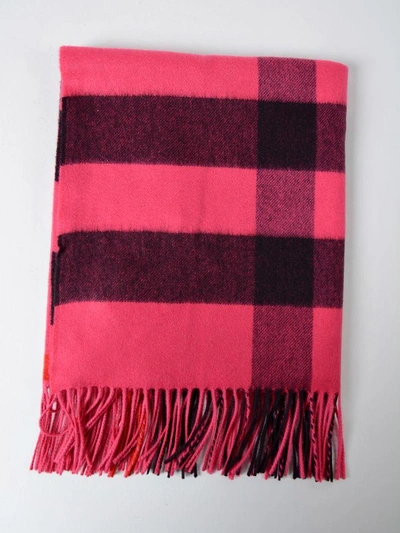 Shop Burberry Overdye Shawl In Bright Rose Pink