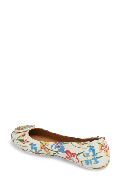 Shop Tory Burch 'minnie' Travel Ballet Flat In Painted Iris