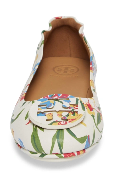 Shop Tory Burch 'minnie' Travel Ballet Flat In Painted Iris