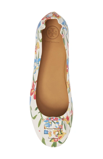 Shop Tory Burch 'minnie' Travel Ballet Flat In Painted Iris