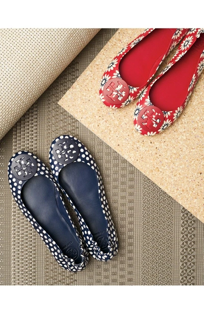 Shop Tory Burch 'minnie' Travel Ballet Flat In Roccia Print