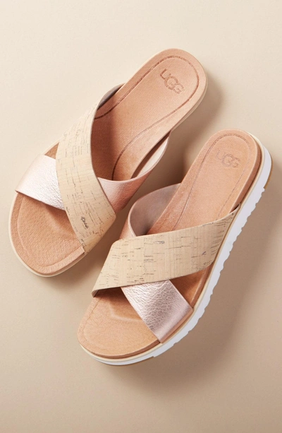 Shop Ugg 'kari' Sandal In Fusion Coral Leather