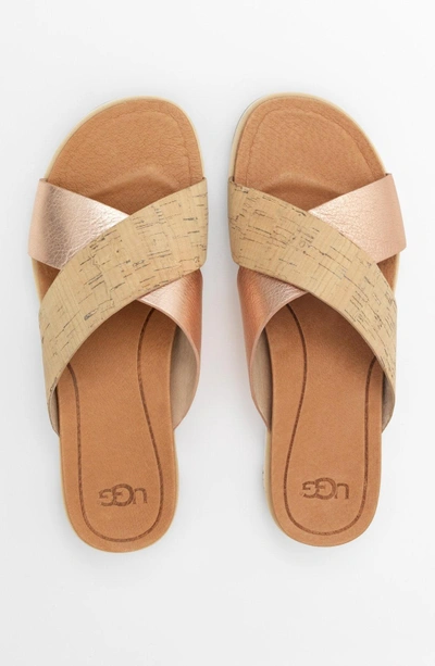 Shop Ugg 'kari' Sandal In Fusion Coral Leather