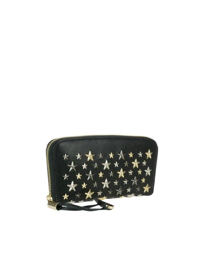 Shop Jimmy Choo Filipa Wallet In Black-metallic Mix