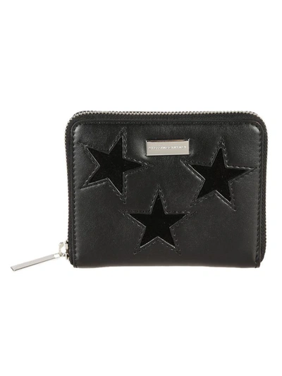 Shop Stella Mccartney Small Stars Zip Around Wallet In Black