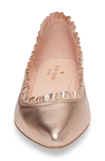 Shop Kate Spade Nicole Flat In Rose Gold