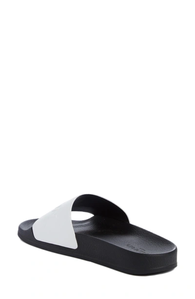 Shop Balmain Calypso Logo Strap Slide Sandal In White