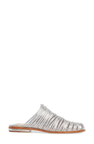 Shop Cecelia New York Gloria Sandal In Silver Leather