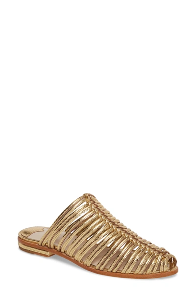 Shop Cecelia New York Gloria Sandal In Gold Leather