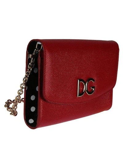 Shop Dolce & Gabbana Chained Continental Wallet In Red