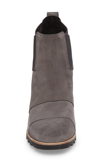 Shop Sorel Addington Water-resistant Chelsea Bootie In Quarry/ Black