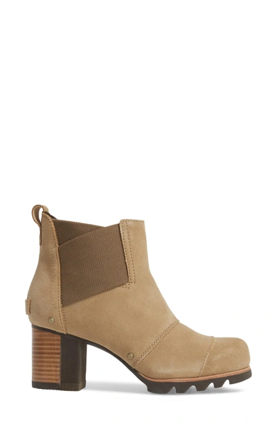 Shop Sorel Addington Water-resistant Chelsea Bootie In Beach/ Cordovan