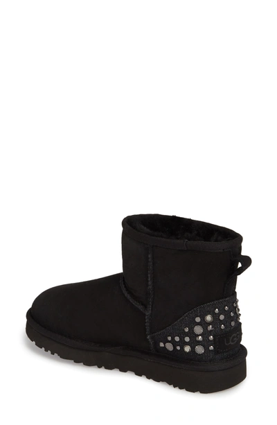 Ugg Studded Mini Genuine Shearling Lined Boot In Black | ModeSens