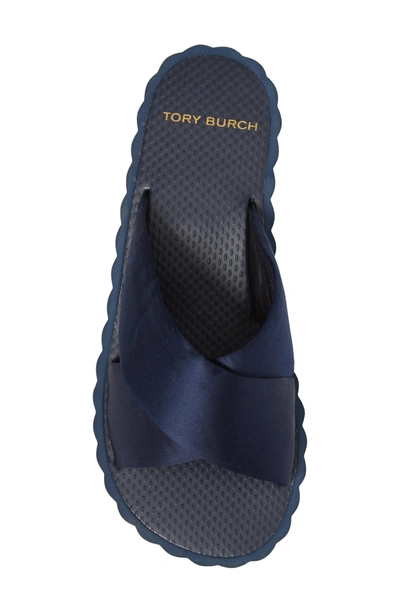 Shop Tory Burch Scallop Platform Sandal In Perfect Navy