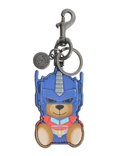 Shop Moschino Teddy Transformer Key Fob In Nero