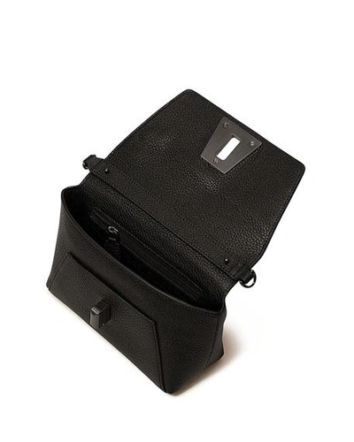 Akris Anouk Leather Little Day Bag In Black