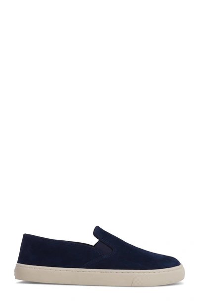 Shop Tory Burch Max Slip-on Sneaker In Royal Navy Leather