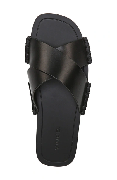 Shop Vince Nico Cross Strap Flat Sandal In Black