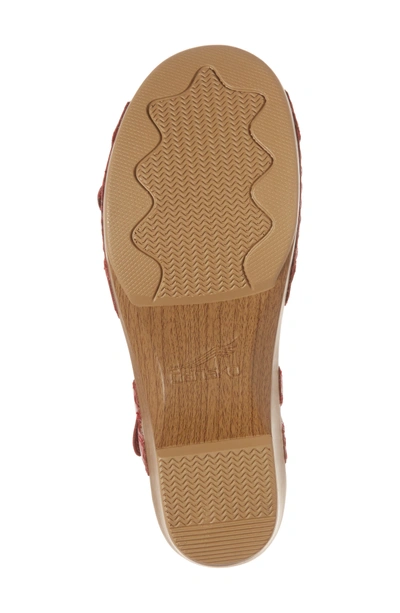 Shop Dansko Season Sandal In Tomato Leather