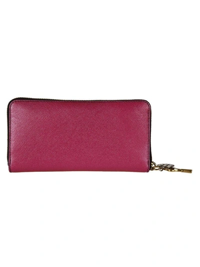 Shop Marc Jacobs Saffiano Zip Around Wallet In Pink