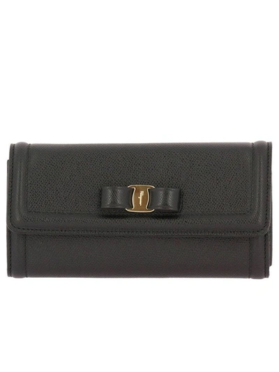 Shop Ferragamo Wallet Wallet Women Salvatore  In Black
