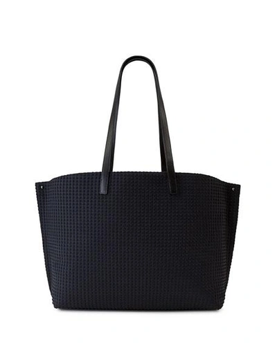 Shop Akris Ai Medium Techno Fabric Shoulder Bag In Black