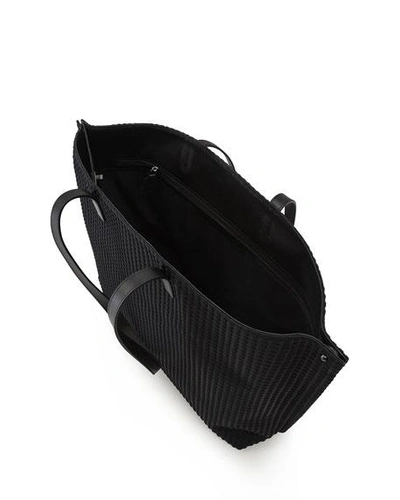 Shop Akris Ai Medium Techno Fabric Shoulder Bag In Black