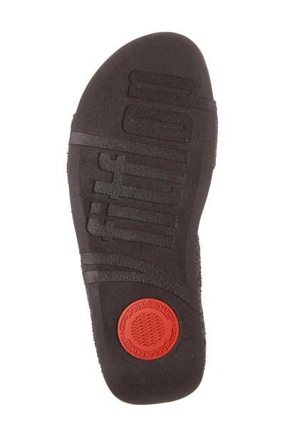 Shop Fitflop Glitterball Slide Sandal In Black Fabric