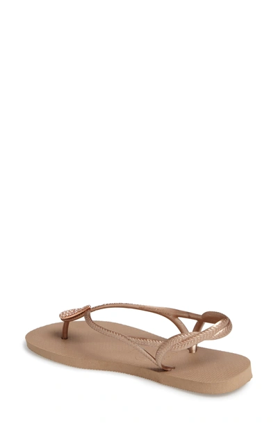 Shop Havaianas Luna Sandal In Rose Gold