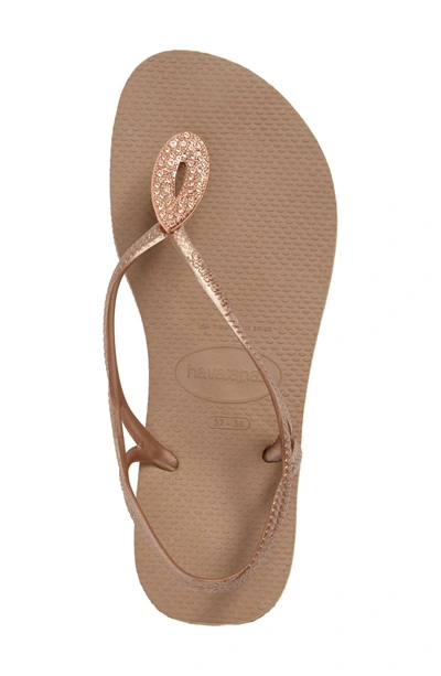 Shop Havaianas Luna Sandal In Rose Gold