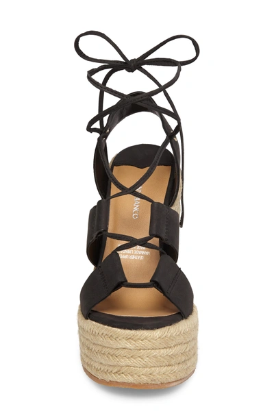 Shop Tony Bianco Biba Platform Espadrille Sandal In Black Phoenix