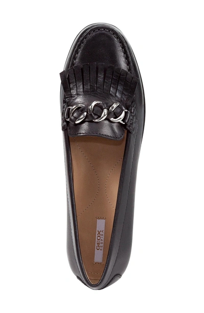 Shop Geox Elidia Moccasin Loafer In Black Leather