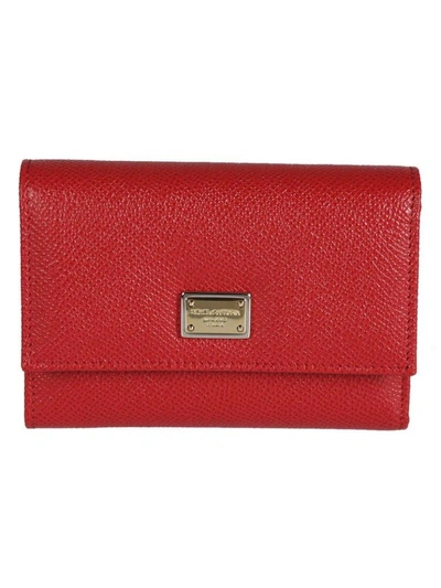 Shop Dolce & Gabbana Fold-out Purse In Red