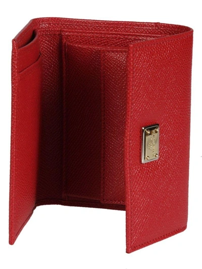 Shop Dolce & Gabbana Fold-out Purse In Red