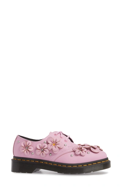 Shop Dr. Martens' 1461 Flower Derby In Mallow Pink Leather